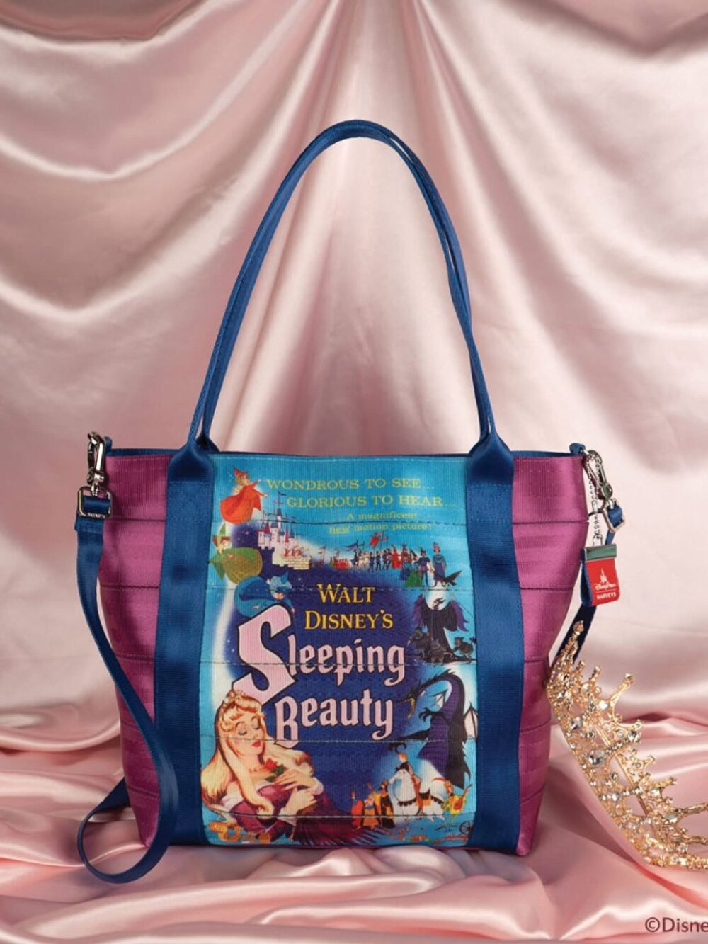 Harvey's x Disney Parks SLEEPING BEAUTY Seatbelt Bag Purse Medium Poster Tote